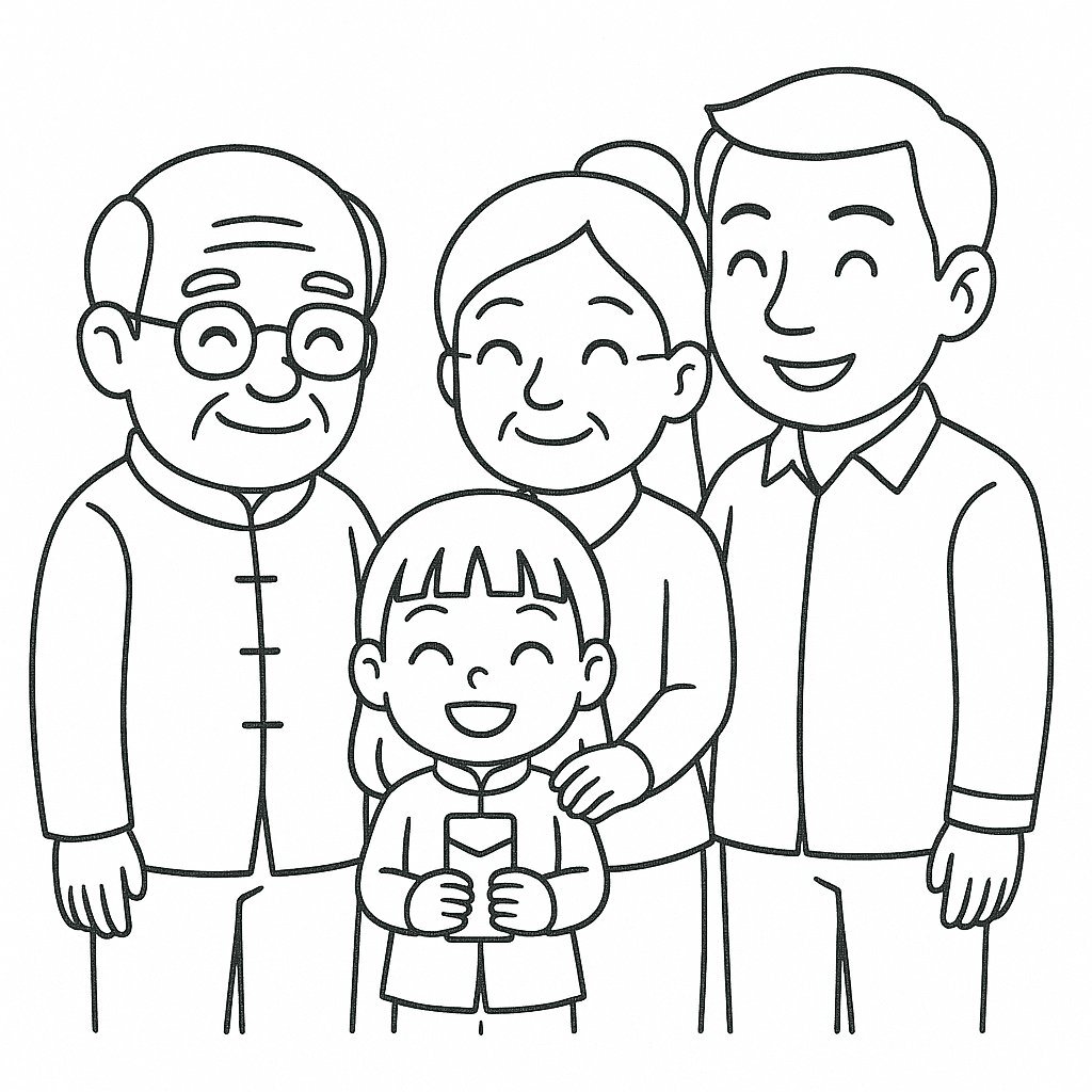 Child Wishing a Happy, Reunited Lunar New Year