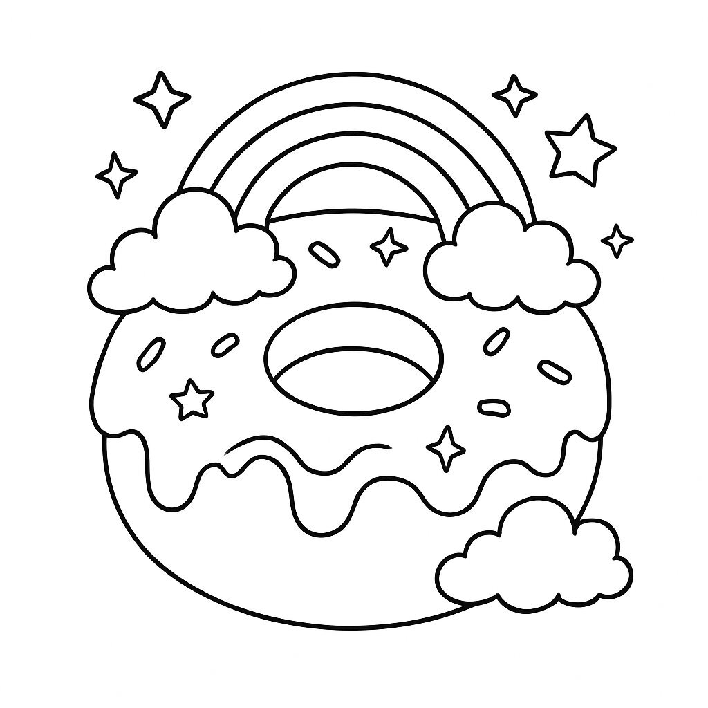 Donut Coloring Pages for Kids 2026
