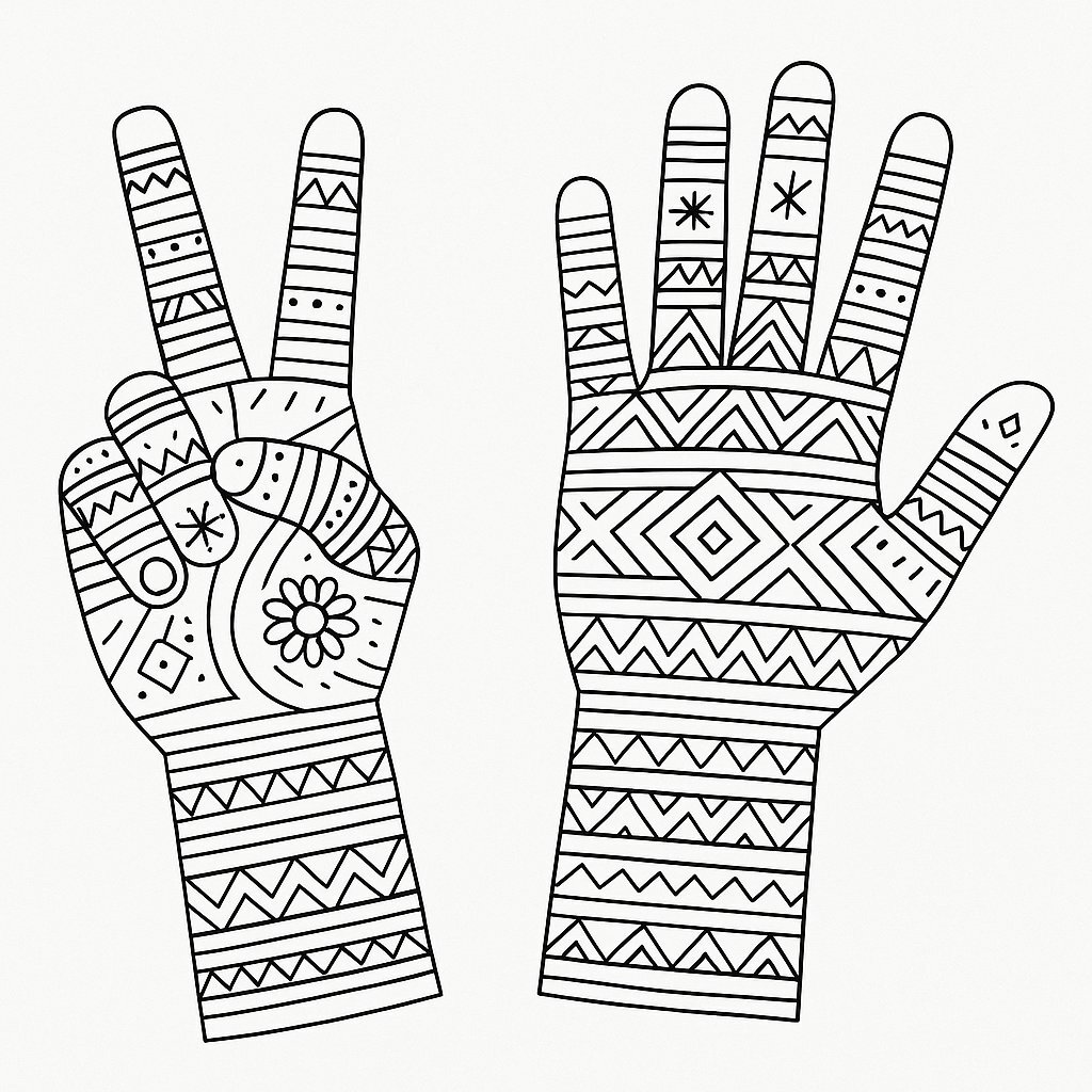 Ethnic Pattern Hands