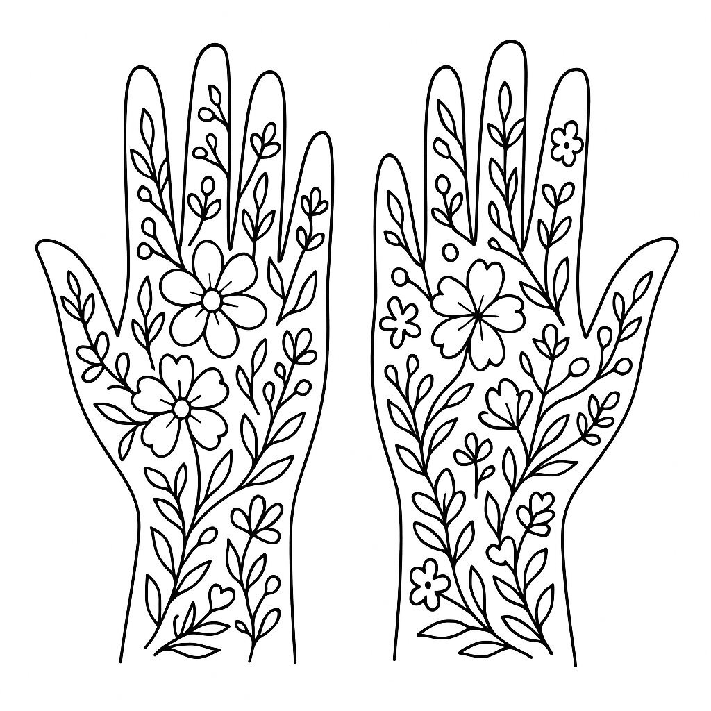 Floral and Leafy Hands