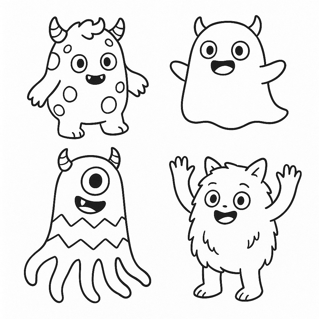 Vibrantly Colored Monsters