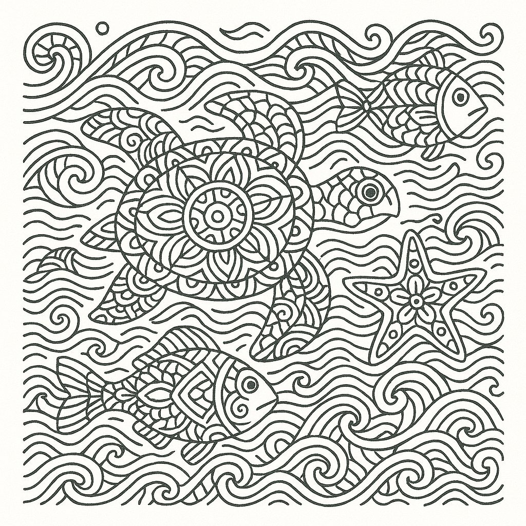 Zentangle Ocean