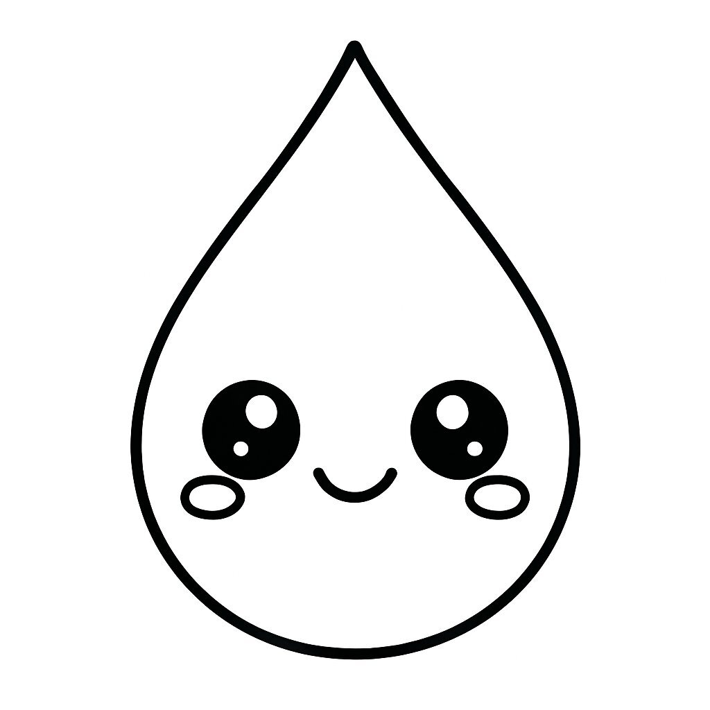 Kawaii Water Droplet