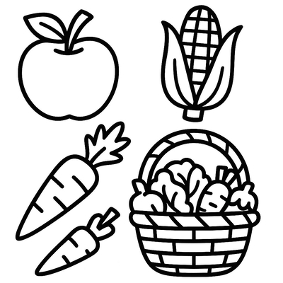 Agricultural Products Coloring Pages for Kids 2026