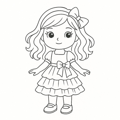Baby Doll Coloring Pages for Kids 2026