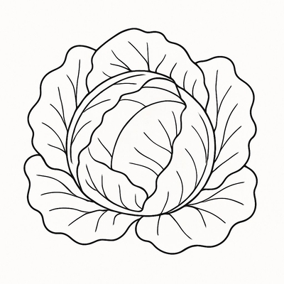 Cabbage Coloring Pages for Kids 2026 – Free Pictures &amp; PDF