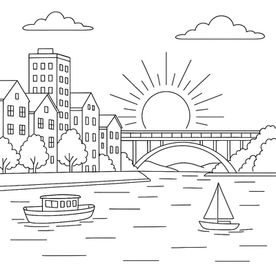 City Coloring Pages for Kids 2026