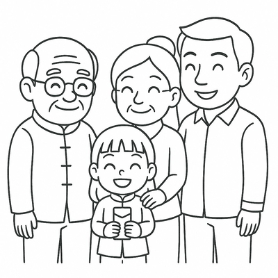 Cutest Lunar New Year Greeting Coloring Pages for Kids 2026