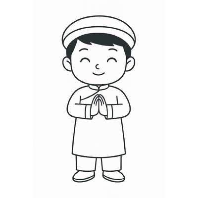 Cutest Lunar New Year Greeting Coloring Pages for Kids 2026