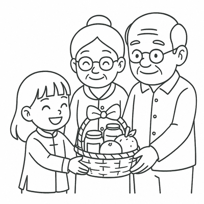 Cutest Lunar New Year Greeting Coloring Pages for Kids 2026