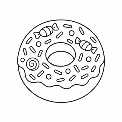 Donut Coloring Pages for Kids 2026