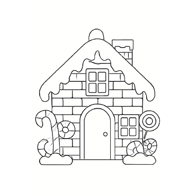 Gingerbread House Coloring Pages for Kids 2026 – PDF