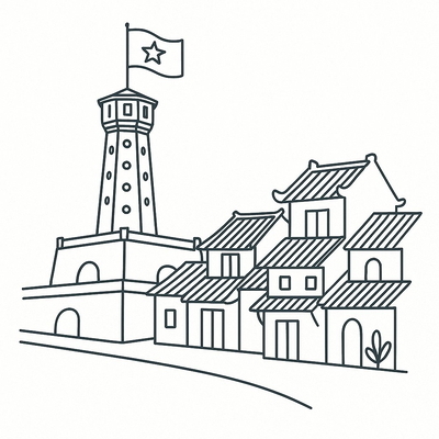 Hanoi Flag Tower Coloring Pages for Kids 2026