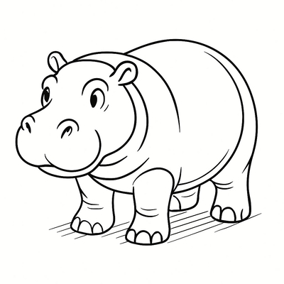 Hippo Coloring Pages for Kids 2026 – Free Images &amp; PDF