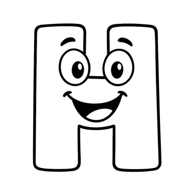 Letter H Coloring Pages for Kids 2026 – Free Images &amp; PDF