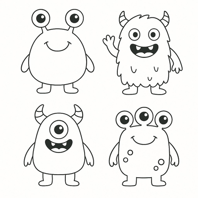 Monster Coloring Pages for Kids 2026 – PDF Coloring Sheets