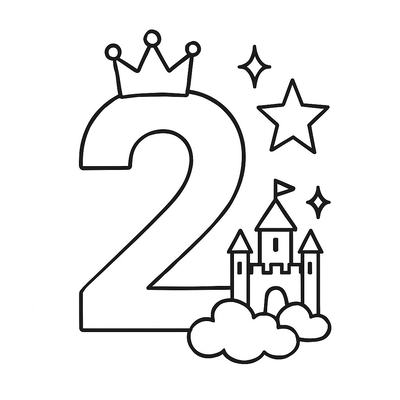 Number 2 Coloring Pages for Kids 2026 | Free PDF Download