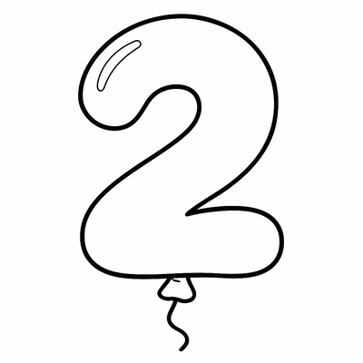 Number 2 Coloring Pages for Kids 2026 | Free PDF Download