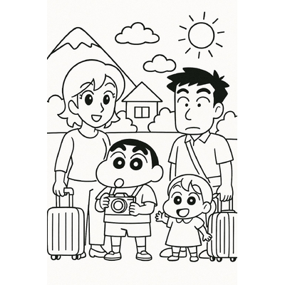 Shin Family Coloring Pages for Kids 2026 – Free PDF Download