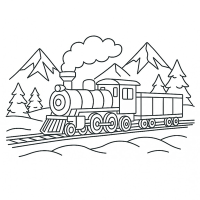 Train Coloring Pages for Kids 2026