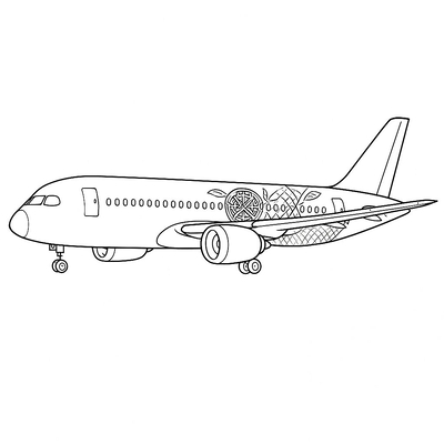 Vietnam Airlines Airplane Coloring Pages for Kids 2026