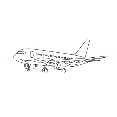 Vietnam Airlines Airplane Coloring Pages for Kids 2026