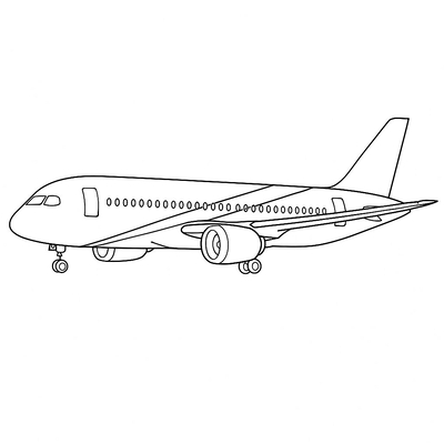 Vietnam Airlines Airplane Coloring Pages for Kids 2026