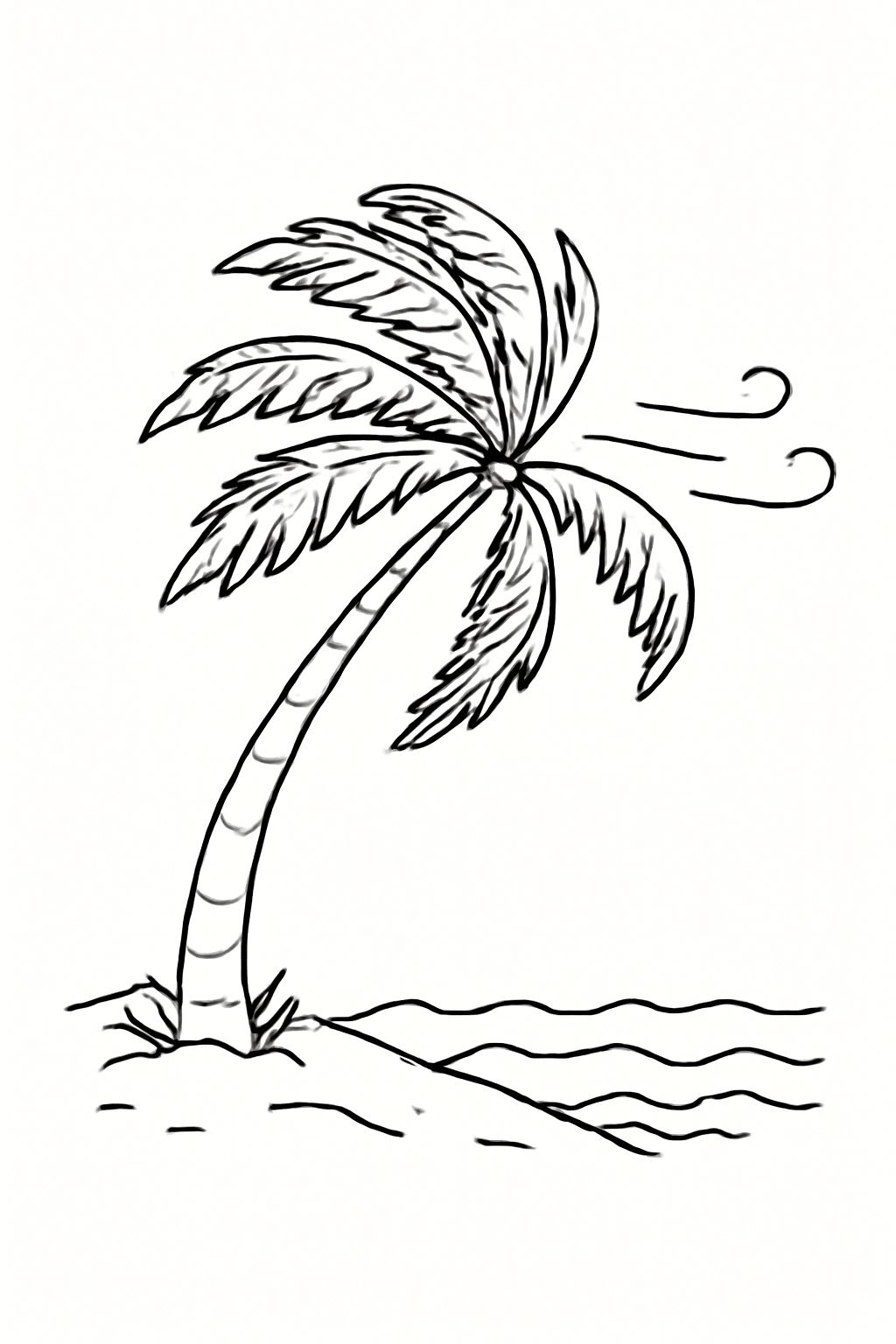 Leaning Coconut Tree