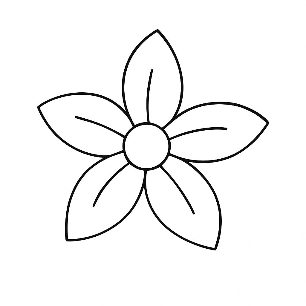 3D Five-Petal Flower