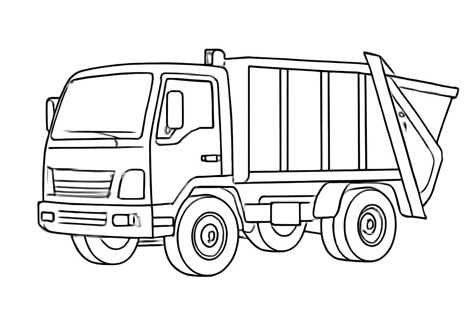 Open-Container Garbage Truck