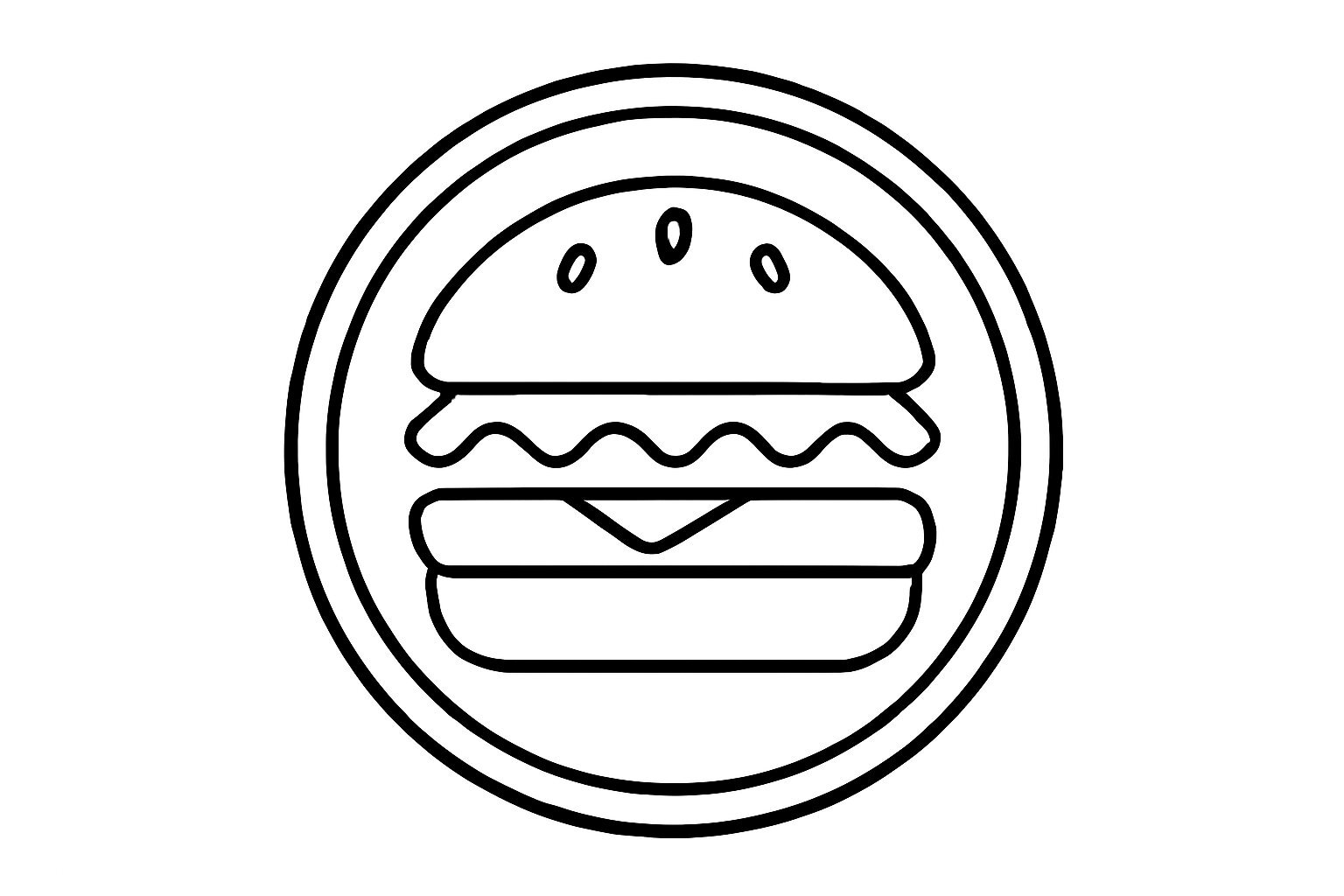 Soft Neon Hamburger