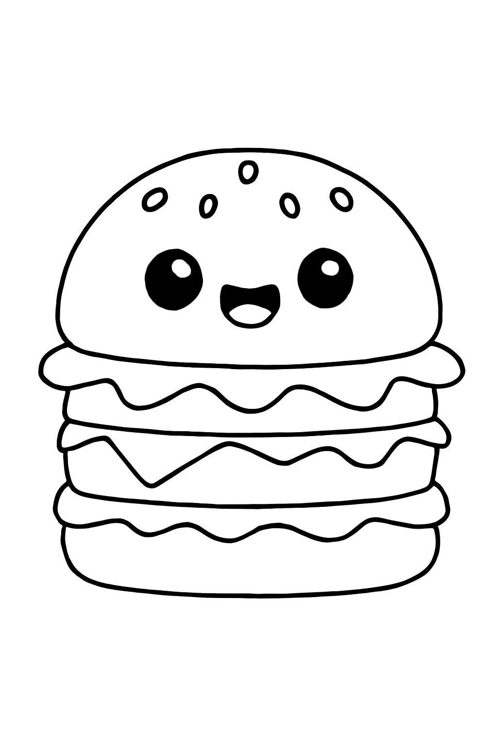 Cute Cartoon Hamburger