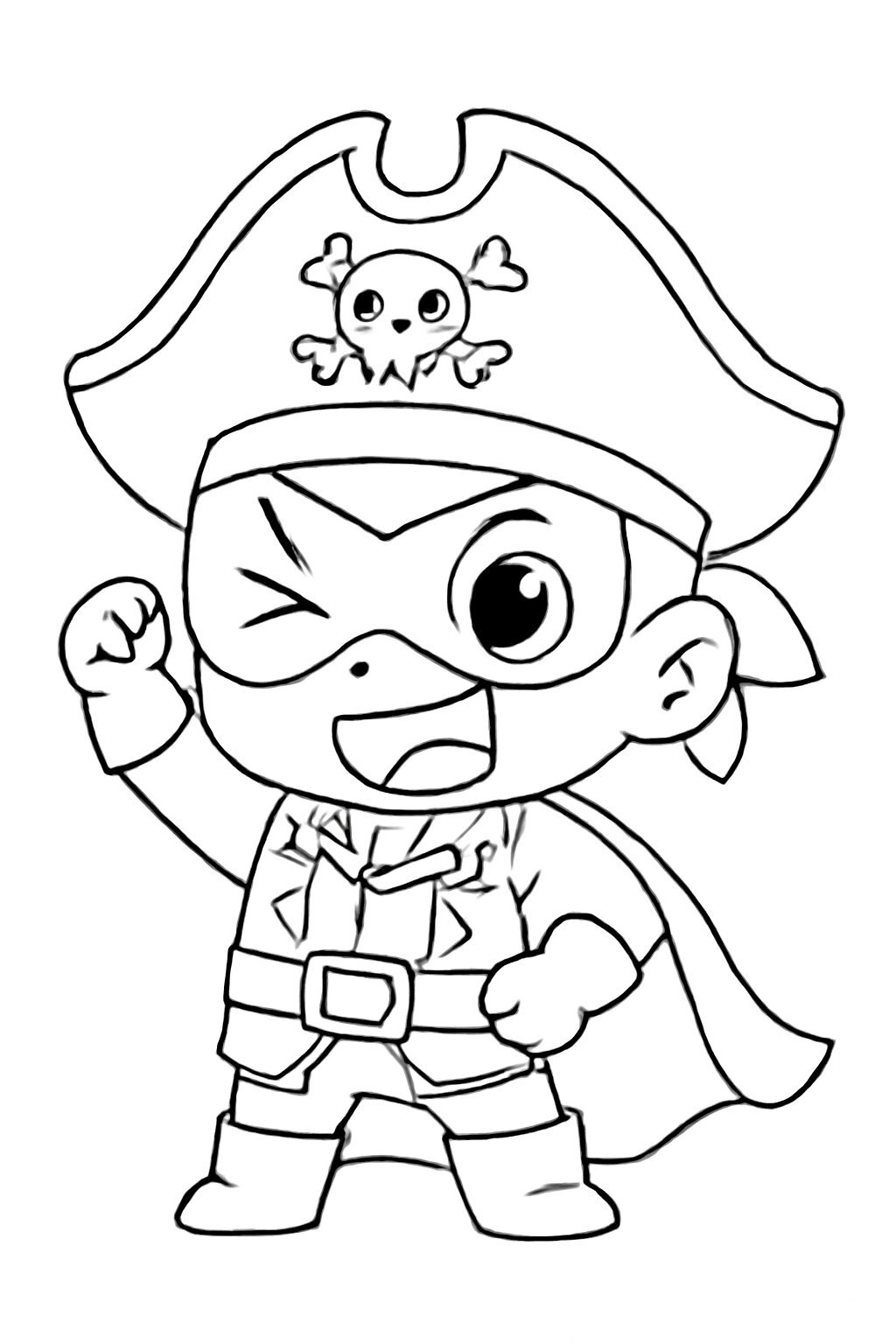 Funny Pirate Superhero