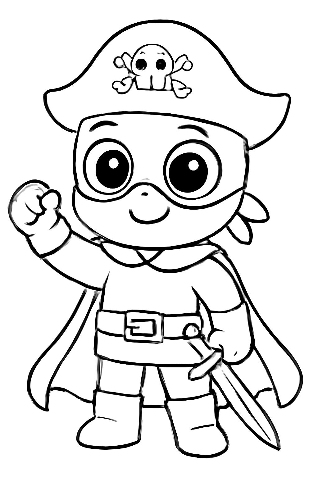 Cartoon Pirate Superhero