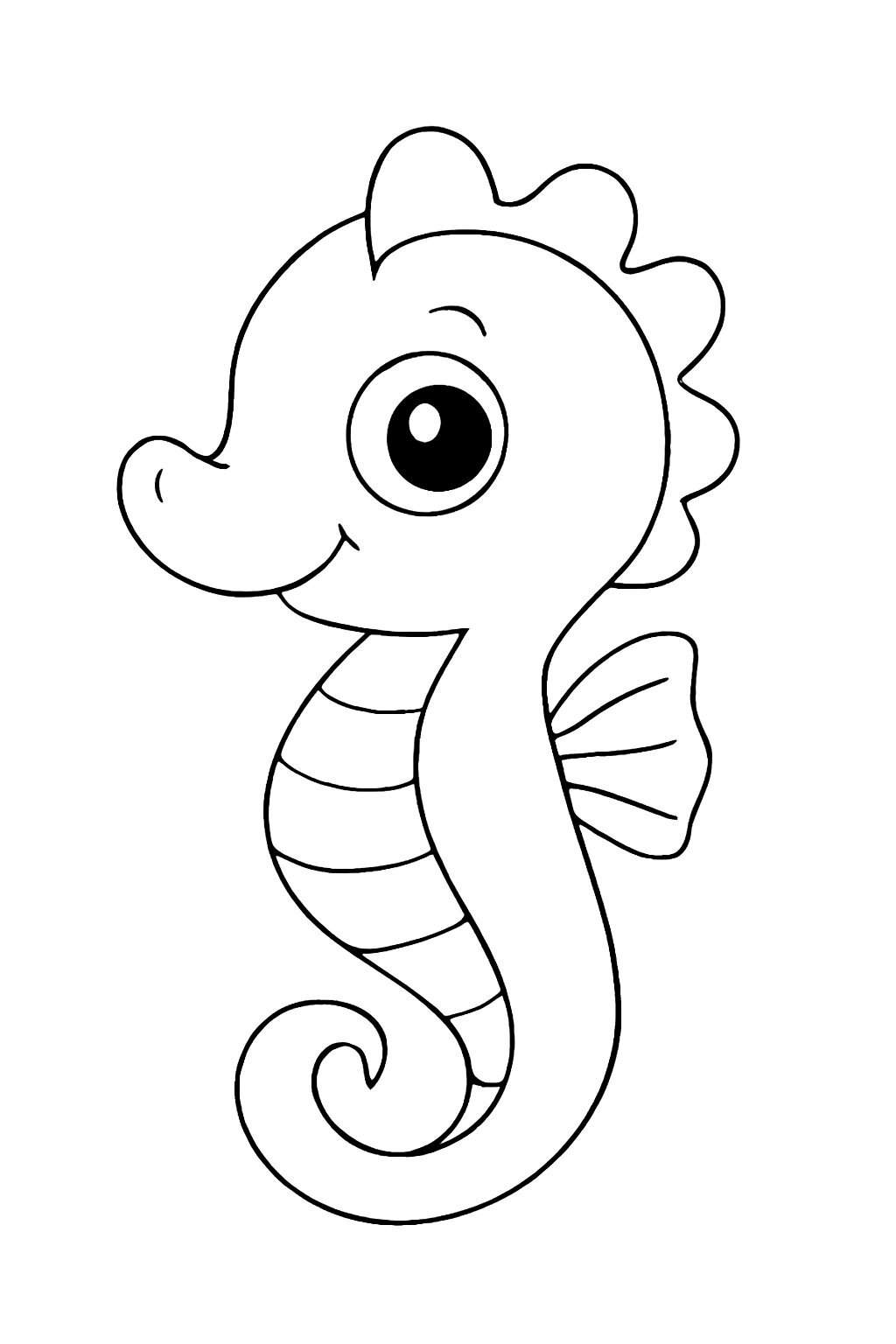 Cartoon Seahorse