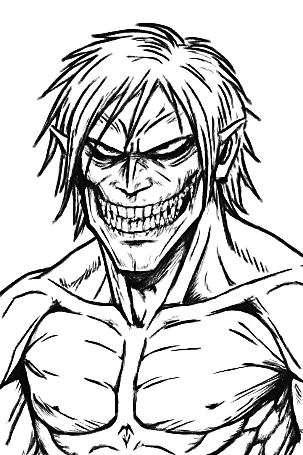 Black-and-White Titan Manga