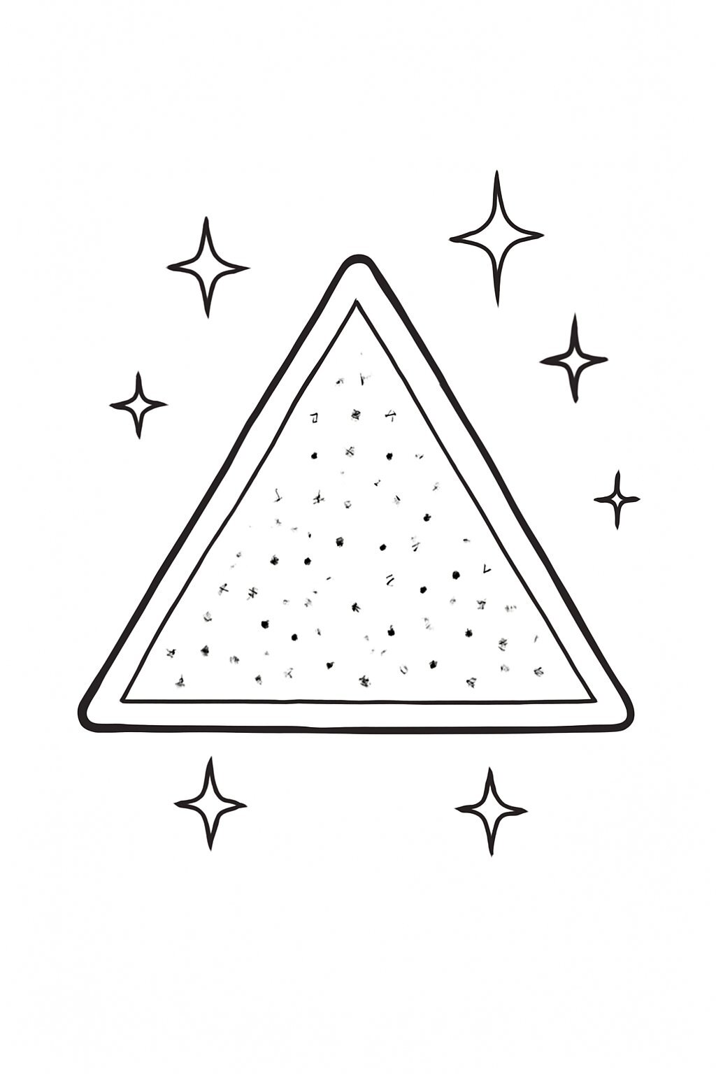 Sparkling Glitter Triangle