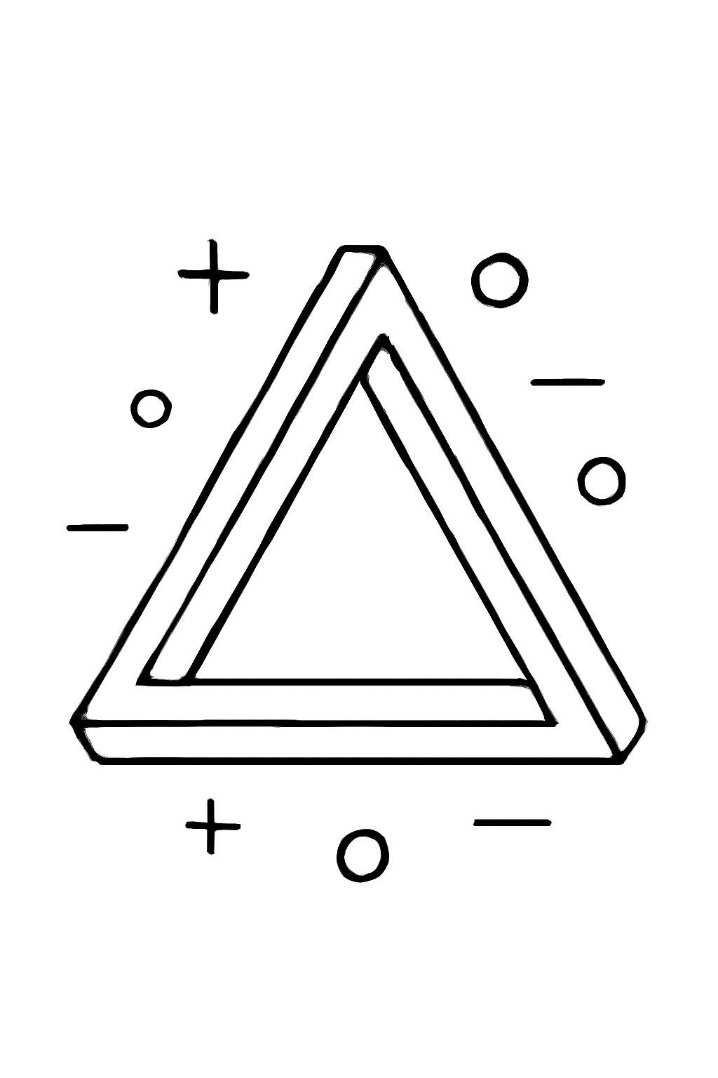 Vibrant Neon Triangle