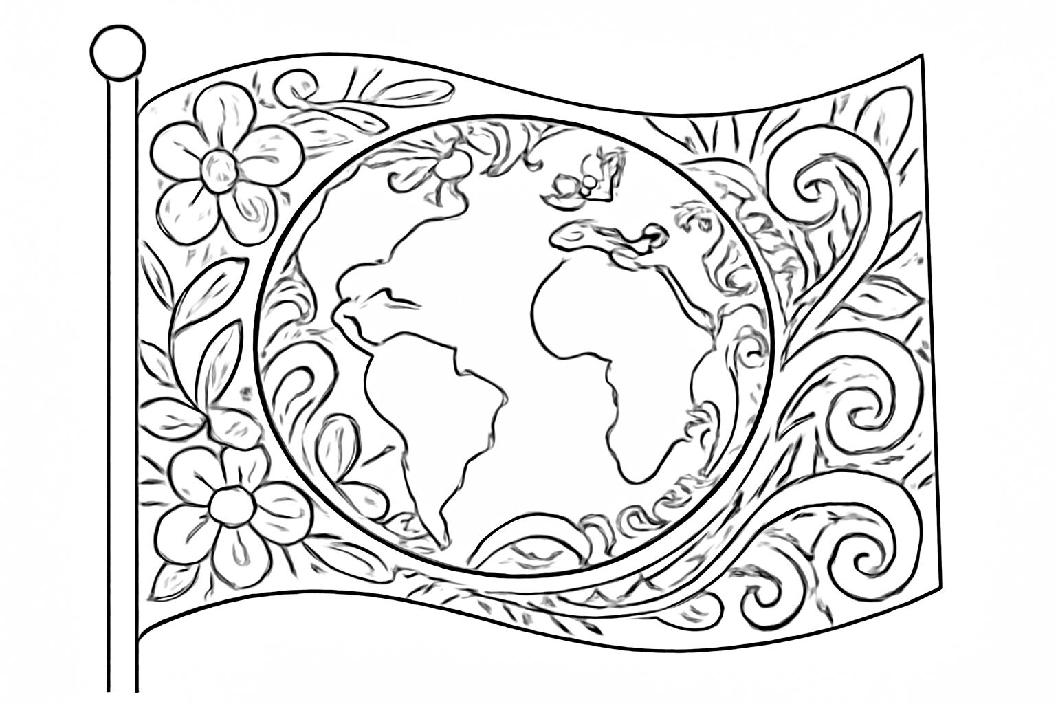 Artistic World Flag