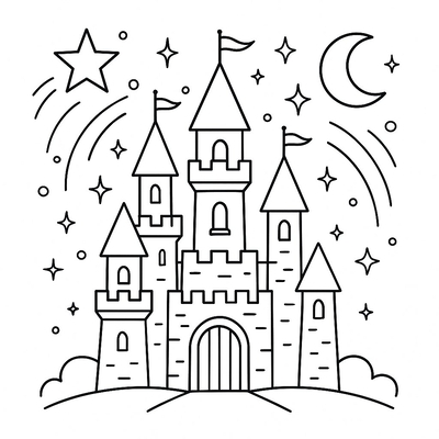 Castle Coloring Pages for Kids 2026 – PDF Coloring Sheets