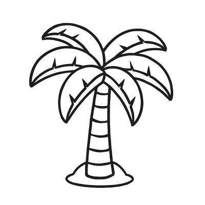 Coconut Tree Coloring Pages for Kids 2026 – Free PDF Download