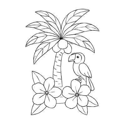 Coconut Tree Coloring Pages for Kids 2026 – Free PDF Download