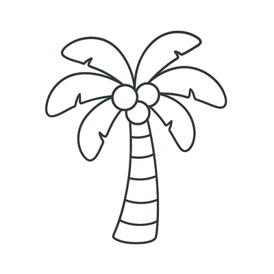 Coconut Tree Coloring Pages for Kids 2026 – Free PDF Download