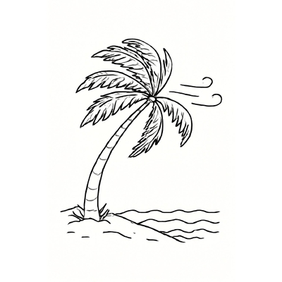 Coconut Tree Coloring Pages for Kids 2026 – Free PDF Download
