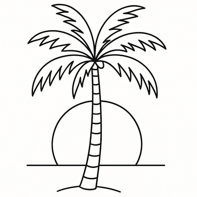Coconut Tree Coloring Pages for Kids 2026 – Free PDF Download