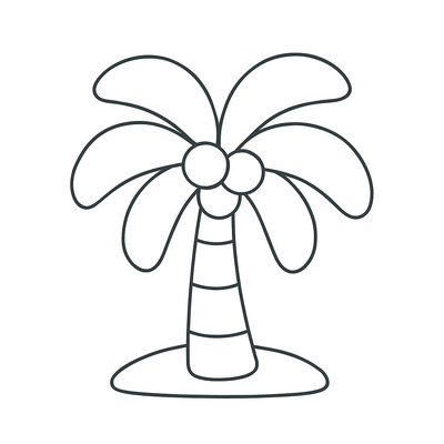 Coconut Tree Coloring Pages for Kids 2026 – Free PDF Download