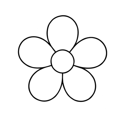 Five-Petal Flower Coloring Pages for Kids 2026 – PDF Coloring Sheets