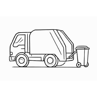 Garbage Truck Coloring Pages for Kids 2026 – PDF Coloring Sheets