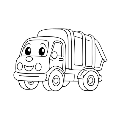 Garbage Truck Coloring Pages for Kids 2026 – PDF Coloring Sheets