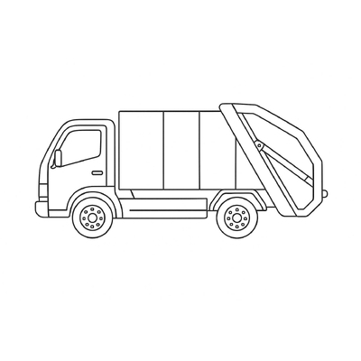 Garbage Truck Coloring Pages for Kids 2026 – PDF Coloring Sheets